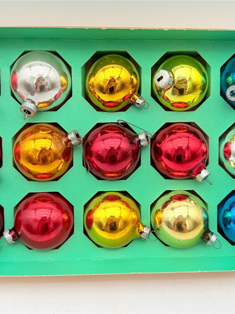 Vintage Classic Shiny Holiday glass balls Christmas tree  Ornaments
